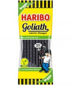 Haribo Goliath dropstangen Veggie 125 gram